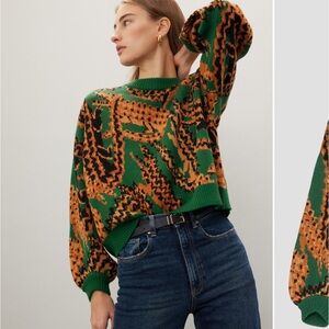 Farm rio crocodile knit sweater size s